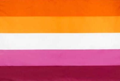 Bandera lesbi de calidad fabricada en polyester